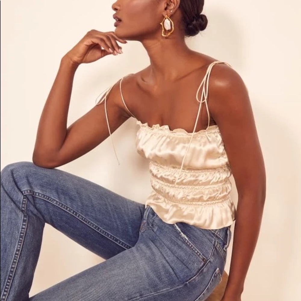 SOLD Reformation Viviana Silk Top
